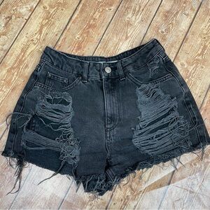 Topshop mom moto cut off shorts size 6
